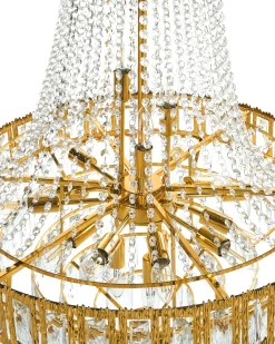 Lampadario MEKI Cristallo Oro