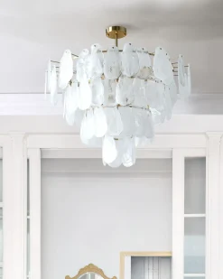 Lampadario OSMORE Vetro Ottone