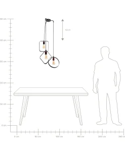 Lampadario VOMANO Metallo Nero