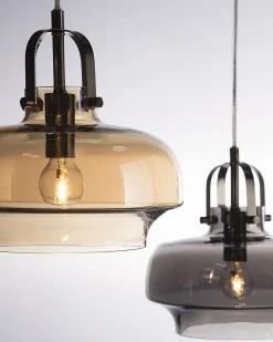 Lampadario WILTZ Vetro Grigio chiaro