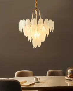 Lampadario YAUCA Vetro Ottone