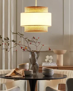 Lampadario YUMURI Rattan Beige chiaro