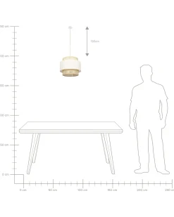 Lampadario YUMURI Rattan Beige chiaro