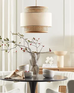 Lampadario YUMURI Rattan Beige chiaro