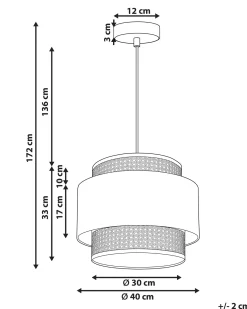 Lampadario YUMURI Rattan Beige chiaro