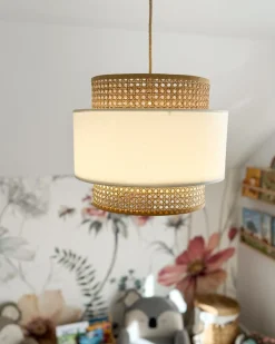 Lampadario YUMURI Rattan Beige chiaro