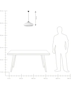 Lampadario ZULIA Materiale sintetico Bianco