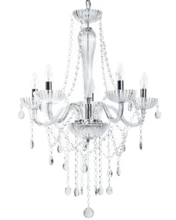 Lampadario LOCONE Cristallo Argento