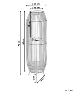 Lanterna a energia solare DONGWE 70 cm Naturale