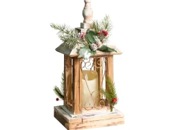 Lanterna a LED SAIMA Modello natalizio 40 cm Marrone scuro