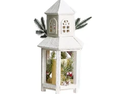 Lanterna a LED SAVIVESI Modello natalizio 38 cm Bianco