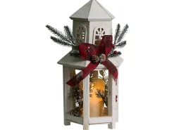 Lanterna a LED SAVIVESI Modello natalizio 38 cm Bianco