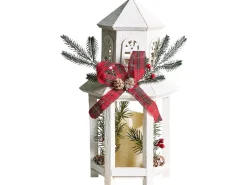 Lanterna a LED SAVIVESI Modello natalizio 38 cm Bianco