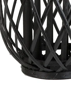 Lanterna MAURITIUS Legno di salice 40 cm Nero