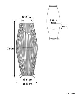 Lanterna TAHITI Bambù 72 cm Naturale