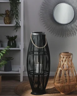 Lanterna TAHITI Bambù 84 cm Nero