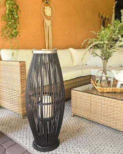 Lanterna TAHITI Bambù 72 cm Nero