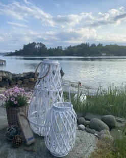 Lanterna TONGA Bambù 77 cm Bianco