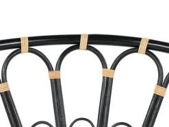 Lettino da giardino ROSSANO Rattan Nero