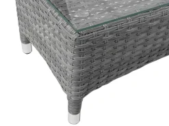 Lettino da giardino SYLT LUX Rattan sintetico (PE) Grigio