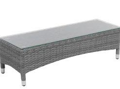 Lettino da giardino SYLT LUX Rattan sintetico (PE) Grigio
