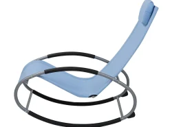 Lettino Prendisole a Dondolo CAMPO Tessuto Blu