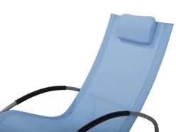 Lettino Prendisole a Dondolo CAMPO Tessuto Blu