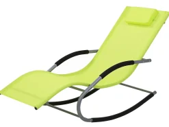 Lettino Prendisole a Dondolo CARANO Metallo Verde lime