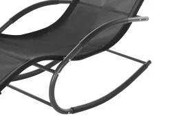 Lettino Prendisole a Dondolo CARANO II Metallo Nero