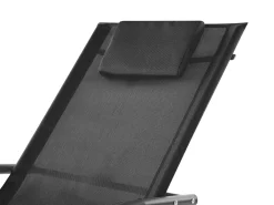 Lettino Prendisole a Dondolo CARANO II Metallo Nero