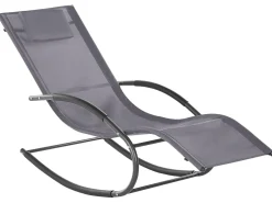 Lettino Prendisole a Dondolo CARANO II Metallo Grigio