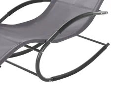 Lettino Prendisole a Dondolo CARANO II Metallo Grigio