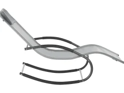 Lettino Prendisole a Dondolo CARANO II Metallo Grigio chiaro