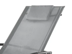Lettino Prendisole a Dondolo CARANO II Metallo Grigio chiaro