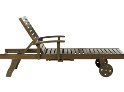Lettino Prendisole AMANTEA II Legno d'acacia Marrone scuro