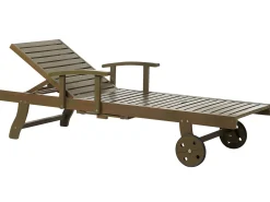 Lettino Prendisole AMANTEA II Legno d'acacia Marrone scuro