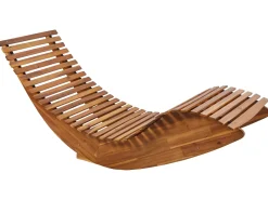 Lettino Prendisole BRESCIA II Legno d'acacia Marrone