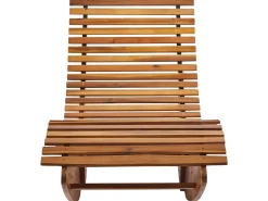 Lettino Prendisole BRESCIA II Legno d'acacia Marrone