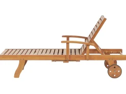 Lettino Prendisole JAVA Legno d'acacia Marrone chiaro