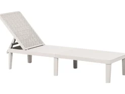 Lettino Prendisole OSSIMO Materiale sintetico Grigio chiaro