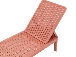 Lettino Prendisole OSSIMO Materiale sintetico Rosso