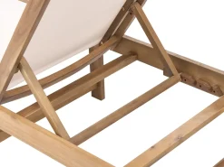 Lettino Prendisole PEDESINA Legno d'acacia Beige