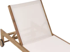 Lettino Prendisole PEDESINA Legno d'acacia Beige