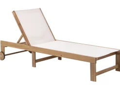 Lettino Prendisole PEDESINA Legno d'acacia Beige