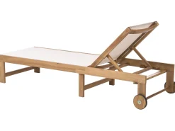 Lettino Prendisole PEDESINA Legno d'acacia Beige