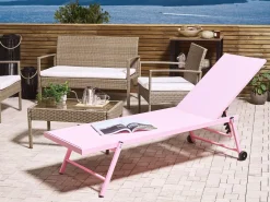 Lettino Prendisole PORTOFINO Metallo Rosa