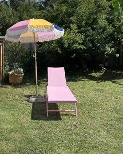 Lettino Prendisole PORTOFINO Metallo Rosa
