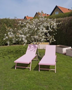 Lettino Prendisole PORTOFINO Metallo Rosa