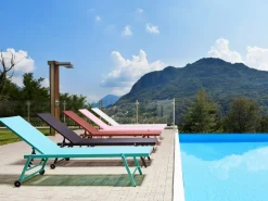 Lettino Prendisole PORTOFINO Metallo Rosa