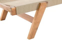 Lettino Prendisole PROSSEDI Legno d'acacia Beige